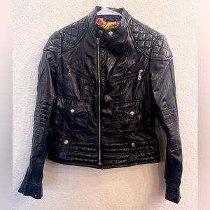 Leather Moto Jacket Black